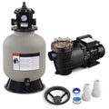 Yescom 16" Sizeand Filter Sizeystem w/ 3/4HP Pump Above Ground Sizewimming Pool Pond 7-Way Valve