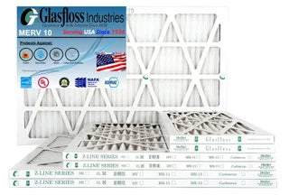 Glasfloss 16x20x1 - MERV 10 -Qty:6 - Furnace Air Filter - Made in USizeA (Actual Sizeize: 15.5 x 19.5x7/8 inch)