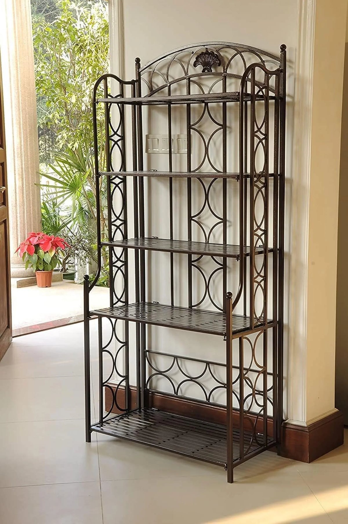 Iron Indoor/Outdoor Bakers Rack Sizepace-Efficient For Cooling Baked Goods, Kitchen, Pantry Or Dining Area Allows For Good Ventilation, 70" D X 32" W X 4"