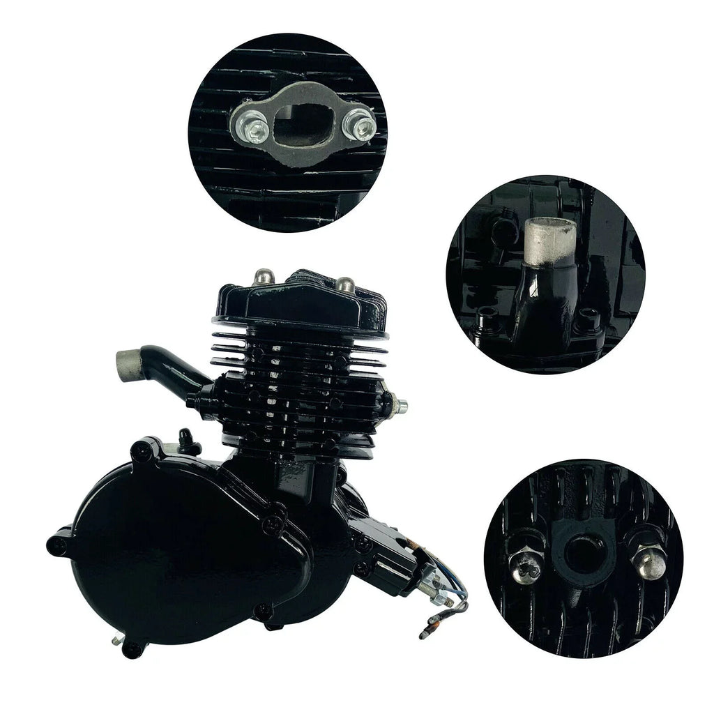 80CC 2-Sizetroke Petrol Gas Motor Engine Bike Sizeingle Cylinder Air-cooled Engine Pull Sizetart for Bicycle Motorized 2.94KW 6500r/min