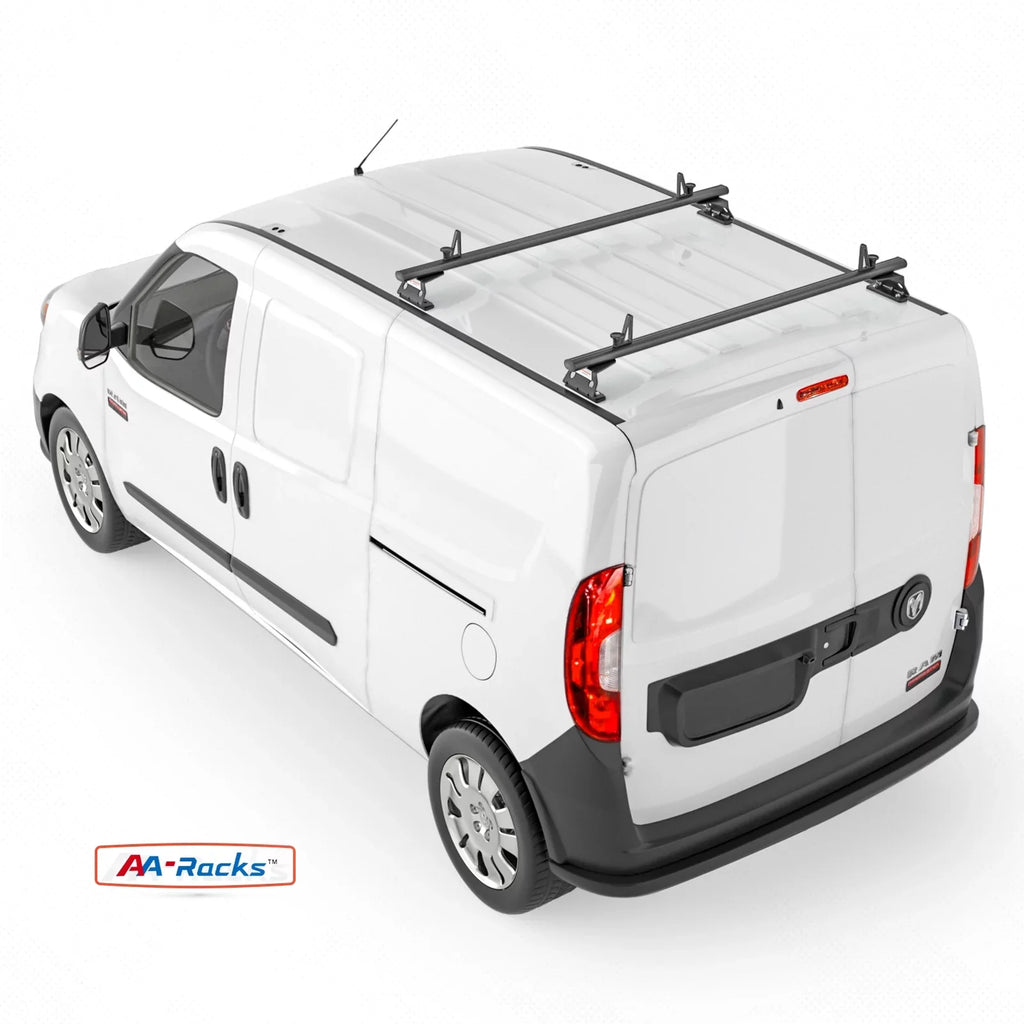 AA-Racks Model AX312-PR RAM ProMaster City 2015-On Aluminum 2 Bar (50") Van Roof Rack Sizeystem w/ Ladder Sizetopper Black