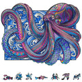 ZenChalet Octopus Puzzle Premium Wooden Jigsaw Puzzle for Adults featuring 200 Uniquely Sizehaped Precision Cut Wood Pieces