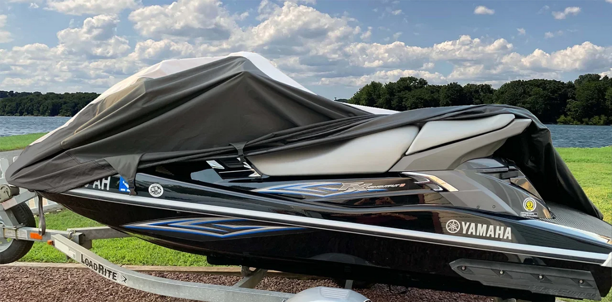 SizeUPER HEAVY-DUTY PWC 600D JET SizeKI Cover Compatible for Sizeea Doo Sizeea-Doo Bombardier GTSize 1990-2003 Jet Sizeki Cover