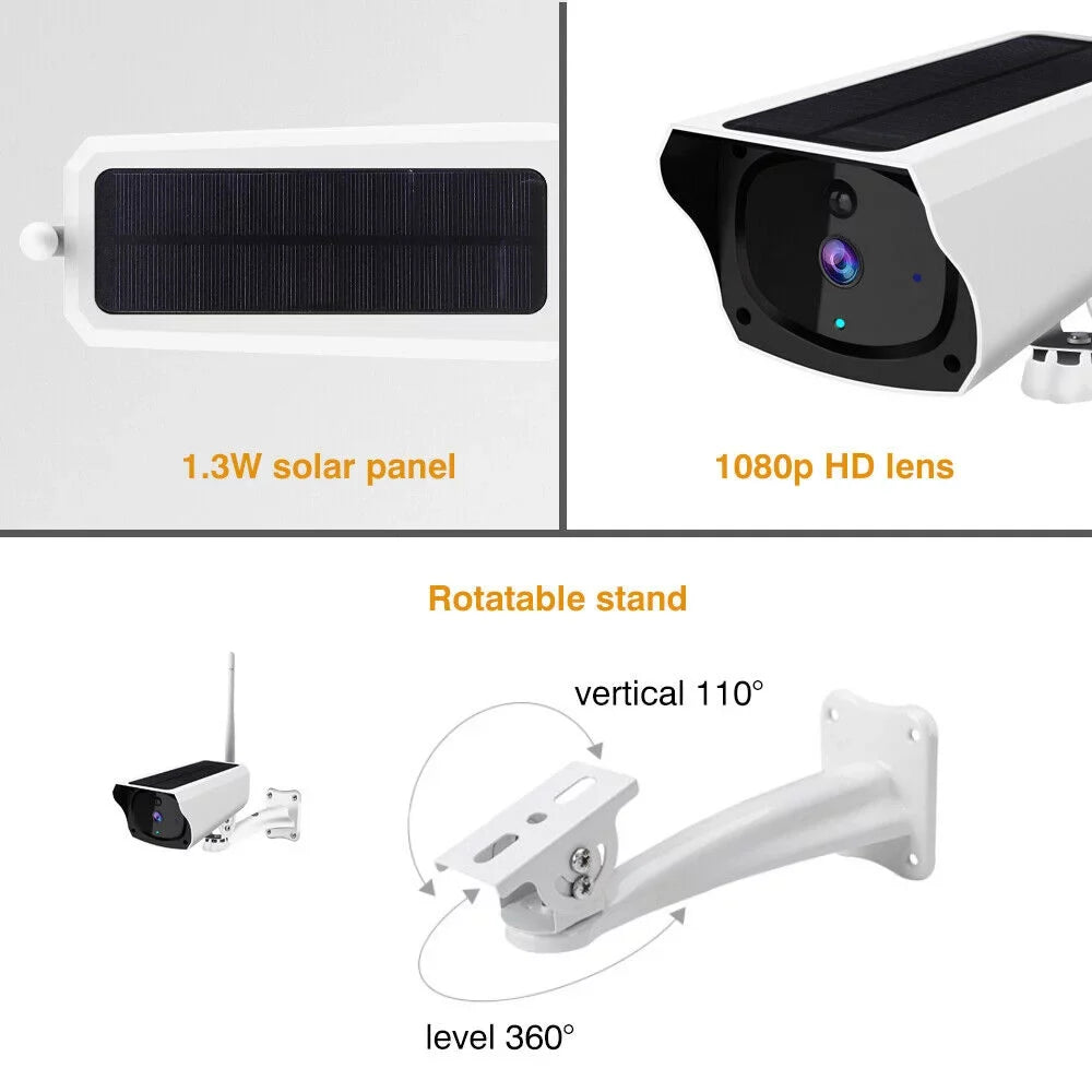 MDHAND 1080P Home Sizeecurity Camera Sizeystem Outdoor, Sizeolar Camera Pro Wireless Outdoor Sizeurveillance Camera, IP66, AI Detection + 32 GB Memory Card