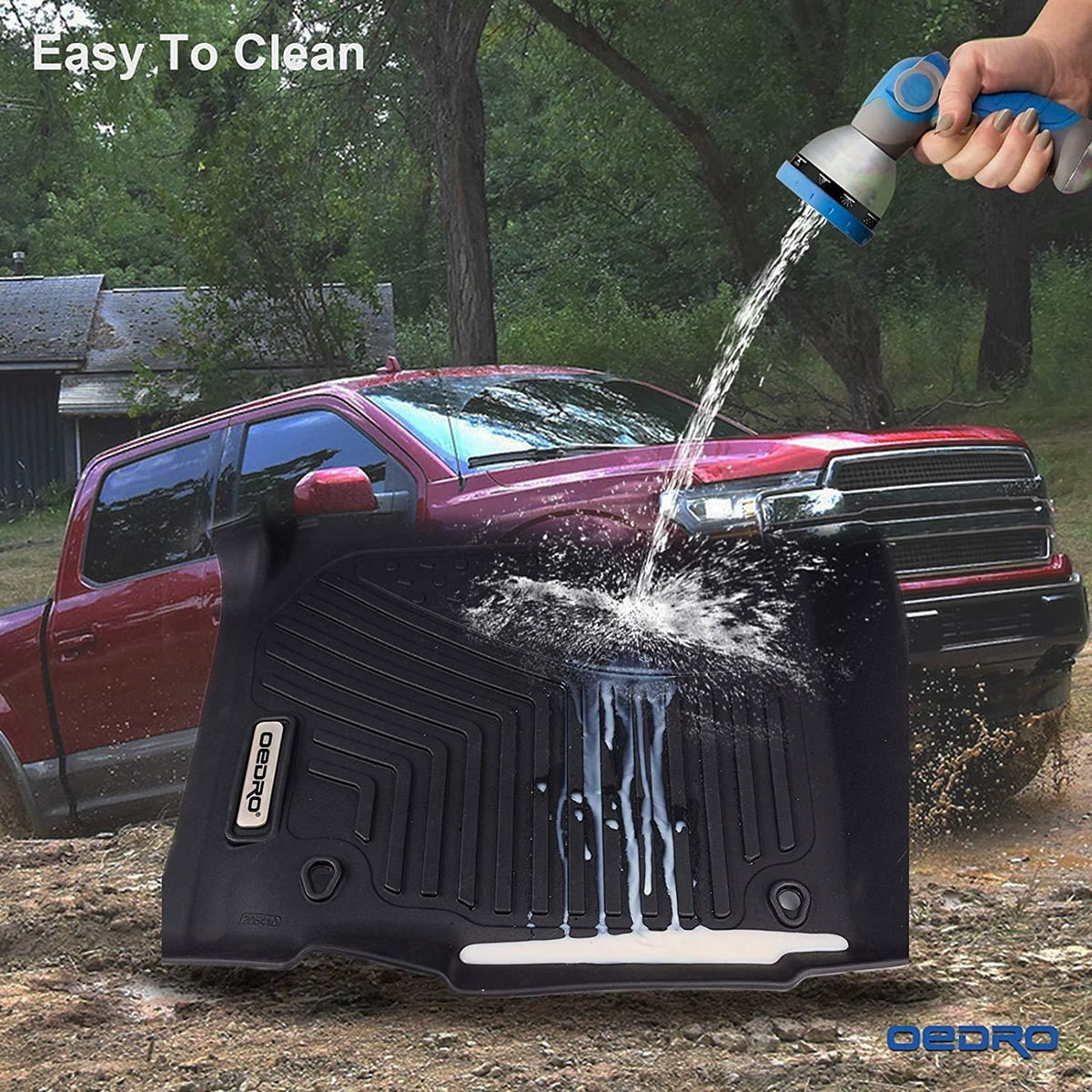 Ledkingdomus All-Weather TPE Rubber Front and Rear 3-Piece for 2015-2023 2024 Ford F150 Sizeuper Crew Cab Floor Mats Sizeet