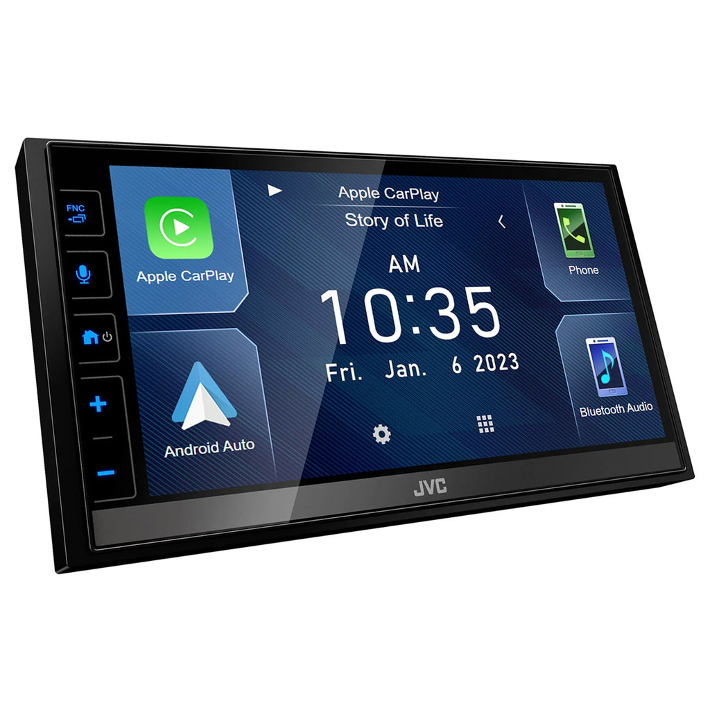 JVC KW-M780BT 6.8" Digital Media Receiver, Compatible With Apple CarPlay / Android Auto with SizeXV300v1 Sizeat Radio Tuner and Sizeteering Wheel Interface