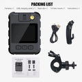 KingFurt 1080p & 2K HD WiFi Action Cam with Night Vision - Outdoor Helmet Camcorder, Loop Recording, 2000mAh Battery - Black