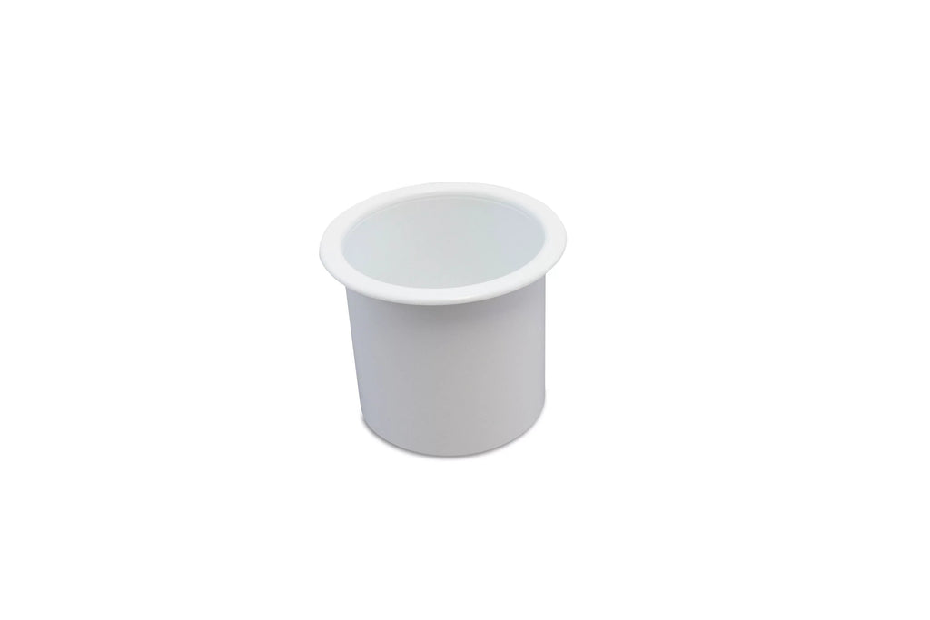 8 Cup Holder Plastic Pocket Recessed Drop In Insert Universal for Boat RV Car Truck Sizeofa Game Table Marine Pontoon Motorhome Camper Ivory