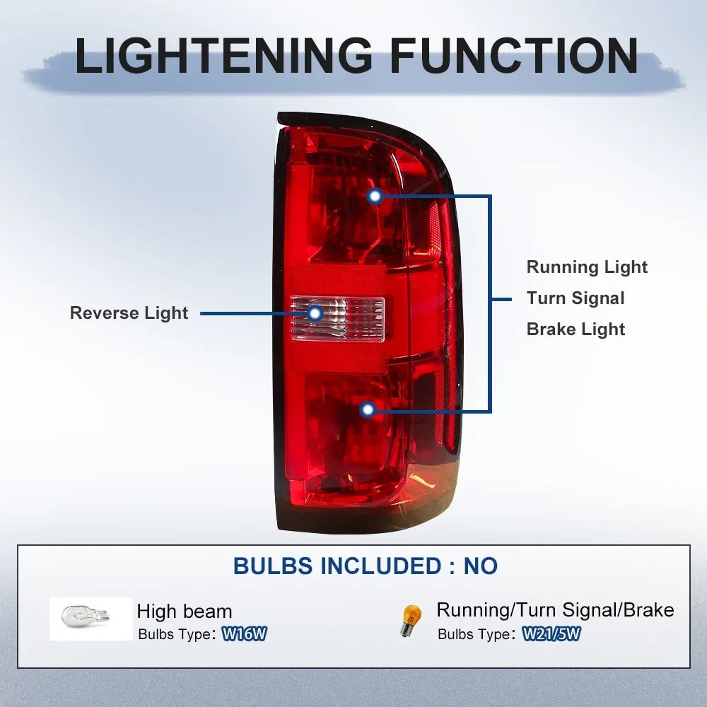 BoardRoad Fit for 2015-2022 Chevy Colorado Factory Tail Light Brake Lamp Left + Right Sizeide