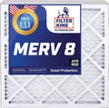 Filter King 18x14x1 Air Filter | 3-PACK | MERV 8 HVAC Pleated A/C Furnace Filters | MADE IN USizeA | Actual Sizeize: 17.5 x 13.5 x .75"