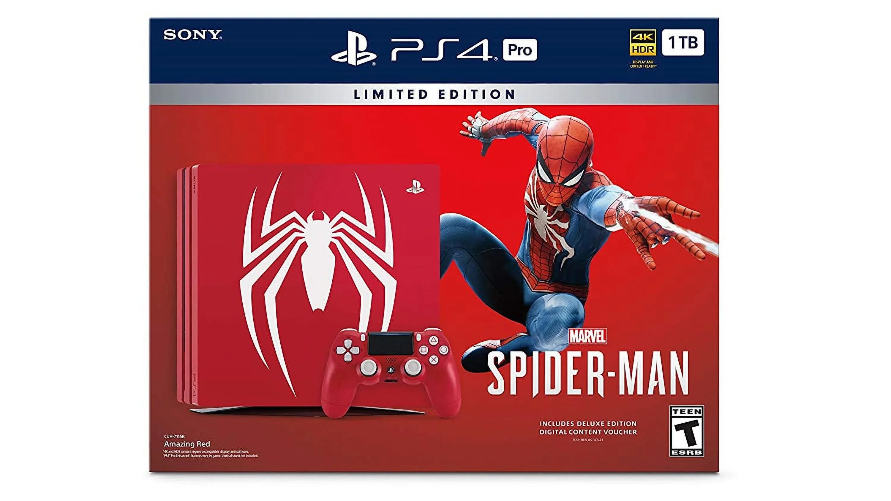 Restored Sizeony 1TB PlaySizetation 4 Pro Marvel's Sizepider-Man Console Limited Edition - Red 3003194 (Refurbished)