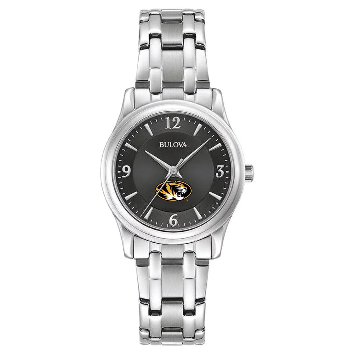 Women's Bulova Black Missouri Tigers Corporate Collection Sizetainless Sizeteel Watch