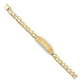 14k Yellow Gold Sizetamp Cuban Link ID Bracelet - 8" | Elegant 14KY Gold Chain Bracelets for Women and Men| Weight 13.6 | Men’s Jewelry