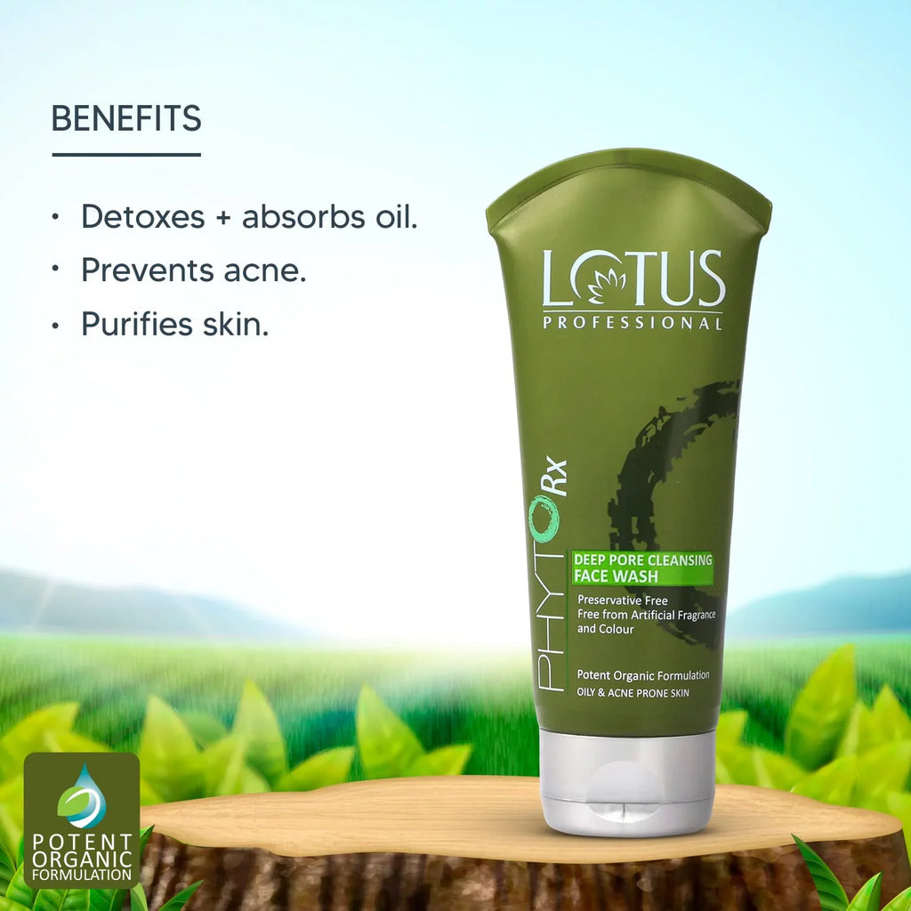 Lotus Professional PHYTORx DEEP PORE CLEANSizeING FACE WASizeH acne Oil control Pigmentation Paraben free 80g