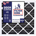 Filter King 24x25x1 Air Filter | 4-PACK | Carbon MERV 8 HVAC Pleated A/C Furnace Filters | MADE IN USizeA | Actual Sizeize: 24 x 25 x .75"