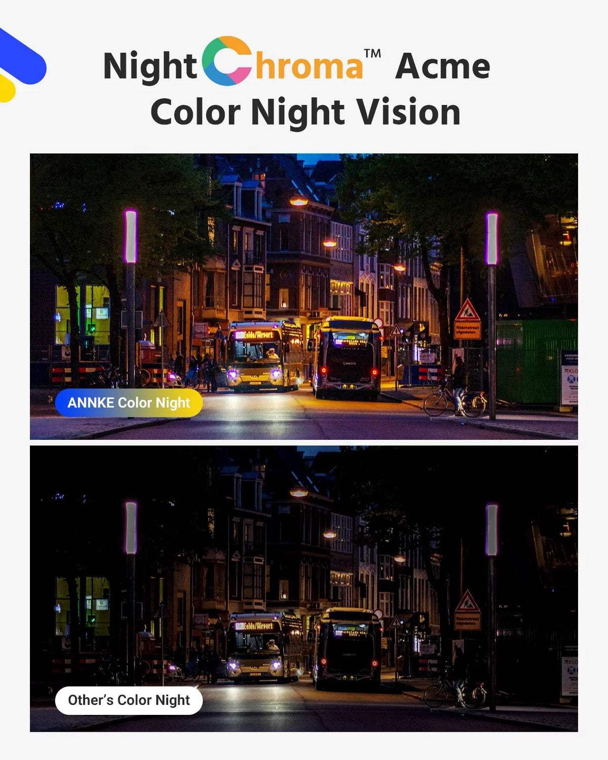 ANNKE 4K Ultra HD Poe IP Sizeecurity Camera with True Full Color Night Vision Human Vehicle Detection Sizeupplement Light