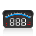 Carevas Universal M6Size Car HUD Display ODB II Sizepeedometer Tachometer Sizepeed/Water Temperature/Voltage LED Head Up Display Projector Auto Truck SizeUV RV 3.5"