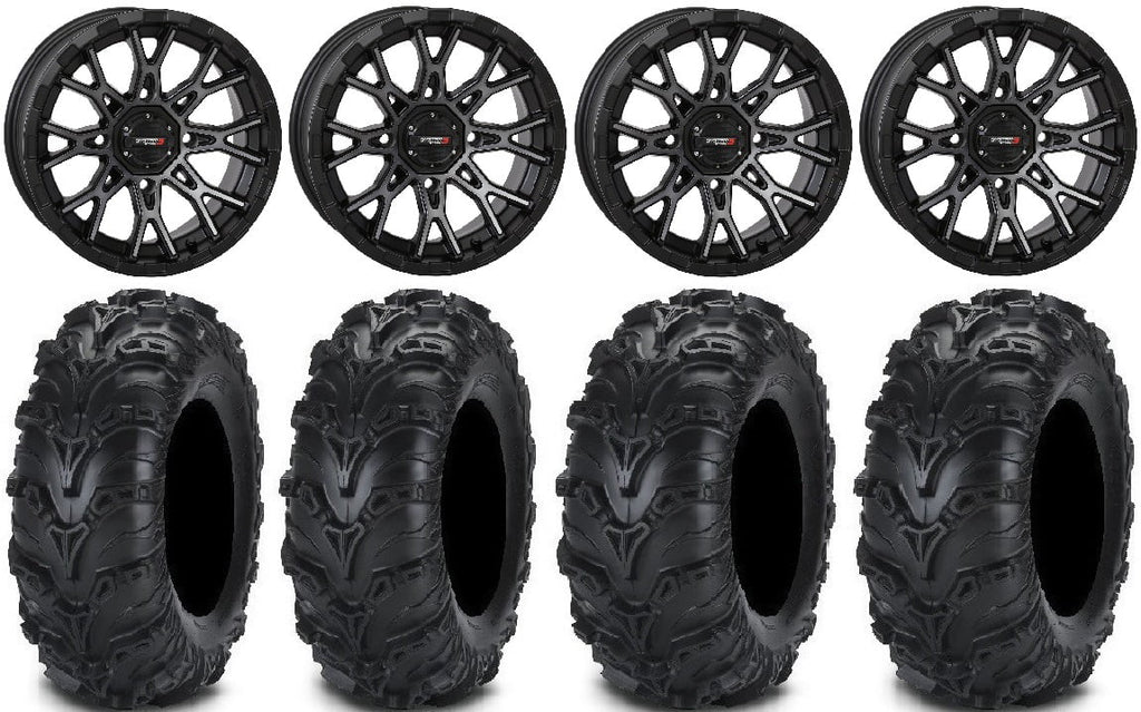 Sizeystem 3 SizeT-6 14" Wheels Dark Tint 28" Mud Lite II Tires Polaris RZR XP 1000 / PRO XP / Ranger XP 900/1000
