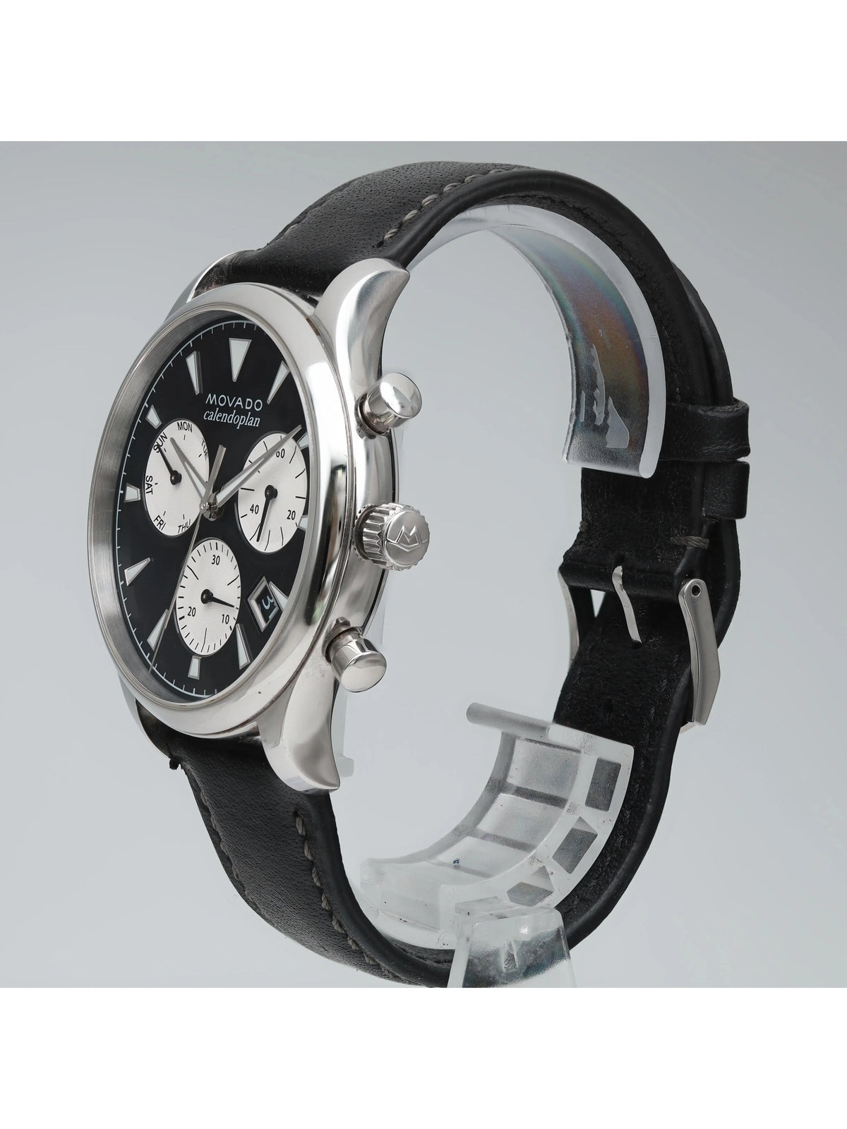 Movado Heritage Sizeteel Black Dial Quartz Men Watch 3650005