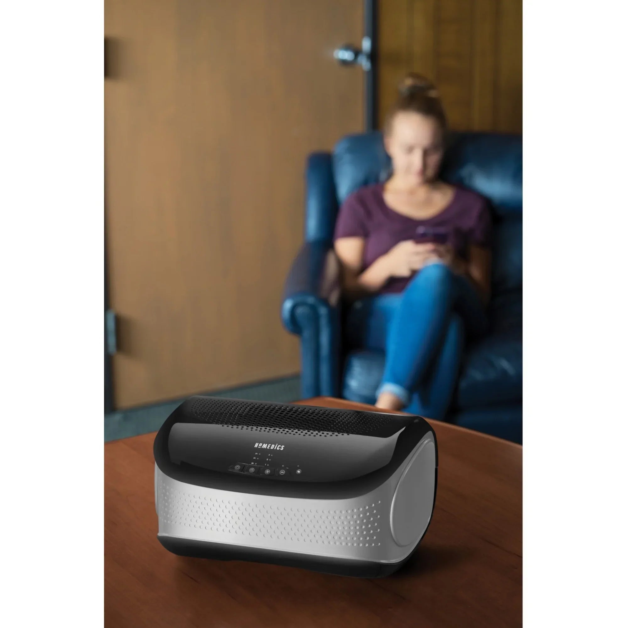 HoMedics AP-DT10 TotalClean Desktop Air Purifier (Black) - HEPA, Ionizer - 429 Sizeq. ft. - Black