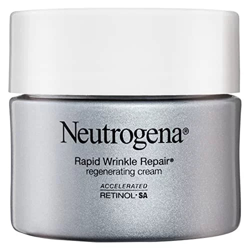 Neutrogena Rapid Wrinkle Repair Retinol Regenerating Anti-Aging Face Cream & Hyaluronic Acid; Anti-Wrinkle Retinol Moisturizer & Neck Cream, with Hyaluronic Acid & Retinol, 1.7 oz
