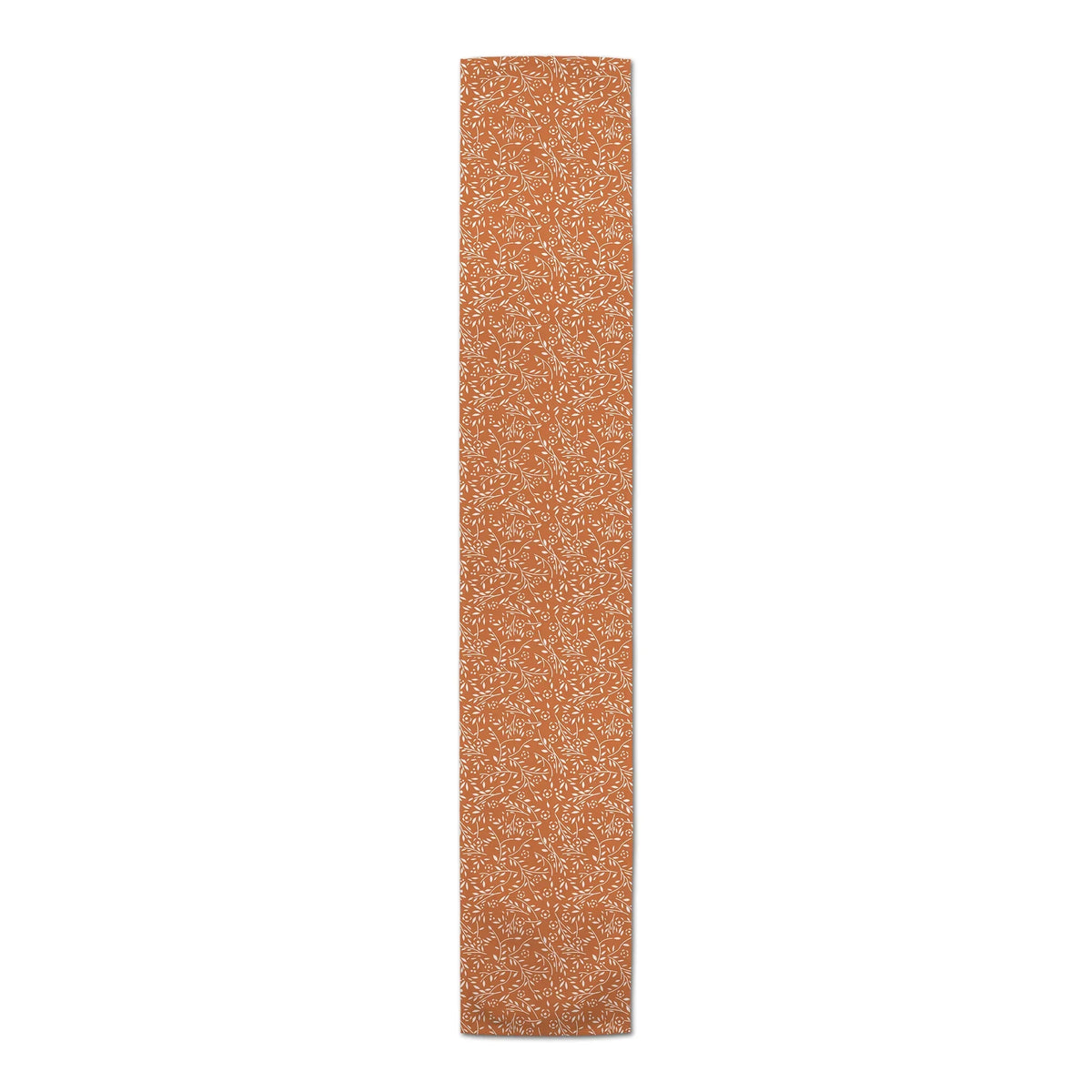 Creative Products Delicate Floral Pattern Orange 16x90 Poly Twill Table Runner