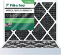 Filterbuy 16x18x1 MERV 8 Odor Eliminator Pleated HVAC AC Furnace Air Filters with Activated Carbon (5-Pack)