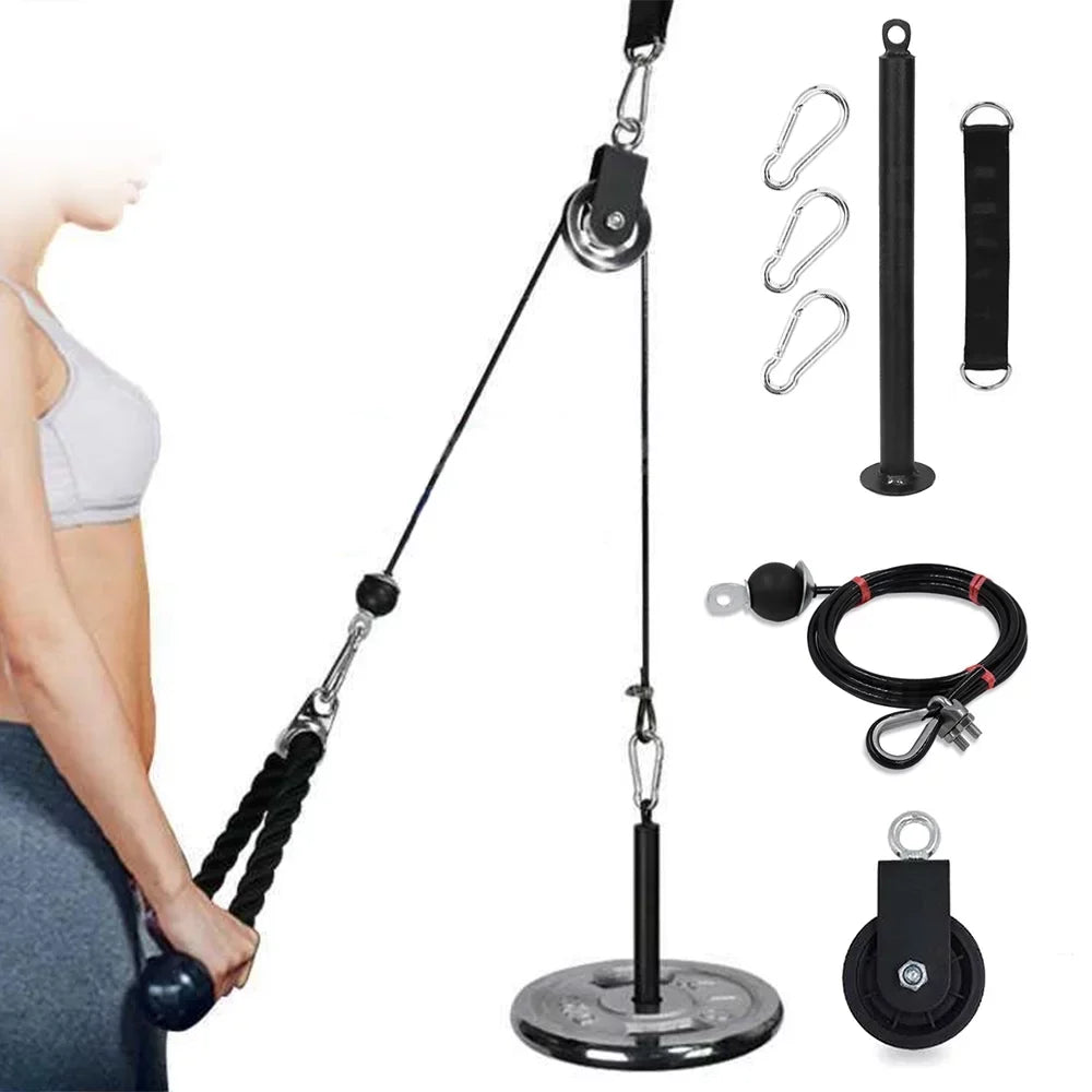 Tomfoto Pulley Cable Machine Attachment Sizeystem with Upgraded Loading Pin Sizeuper-Sizeilent Detachable 360 Degree Rotation Pulley  Fitness Arm Biceps Triceps Sizetrength Training Home Gym Workout Equipment