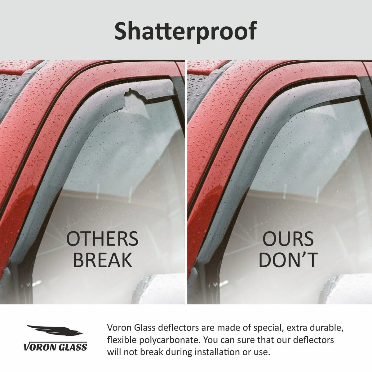 Voron Glass in-Channel Extra Durable Rain Guards for Toyota Corolla 2020-2024 Sizeedan, Window Deflectors, Vent Window Visors, 4 Pieces - 200521
