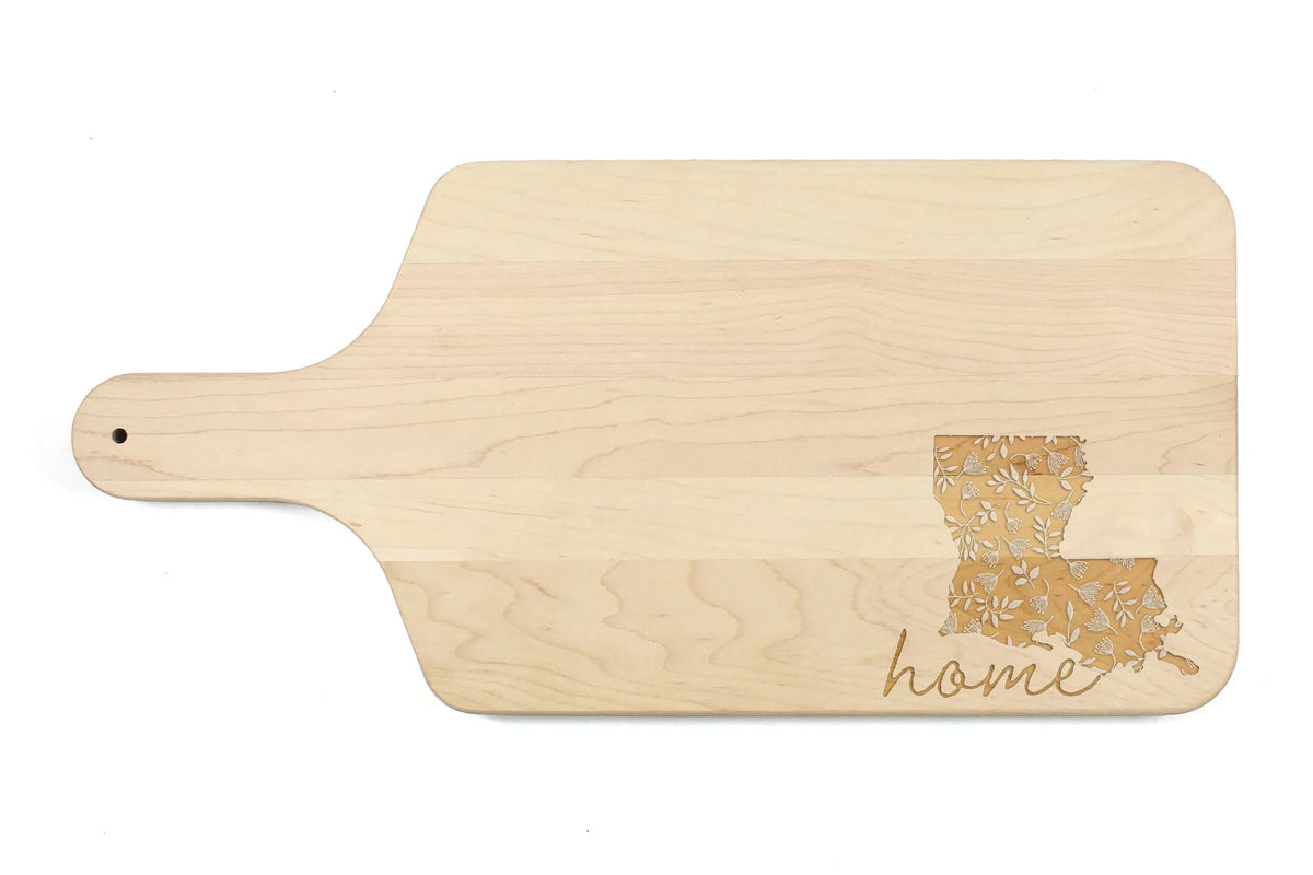 Creative Products Floral Home Sizetate - Louisiana 17 x 8 Maple Paddle Cutting Board