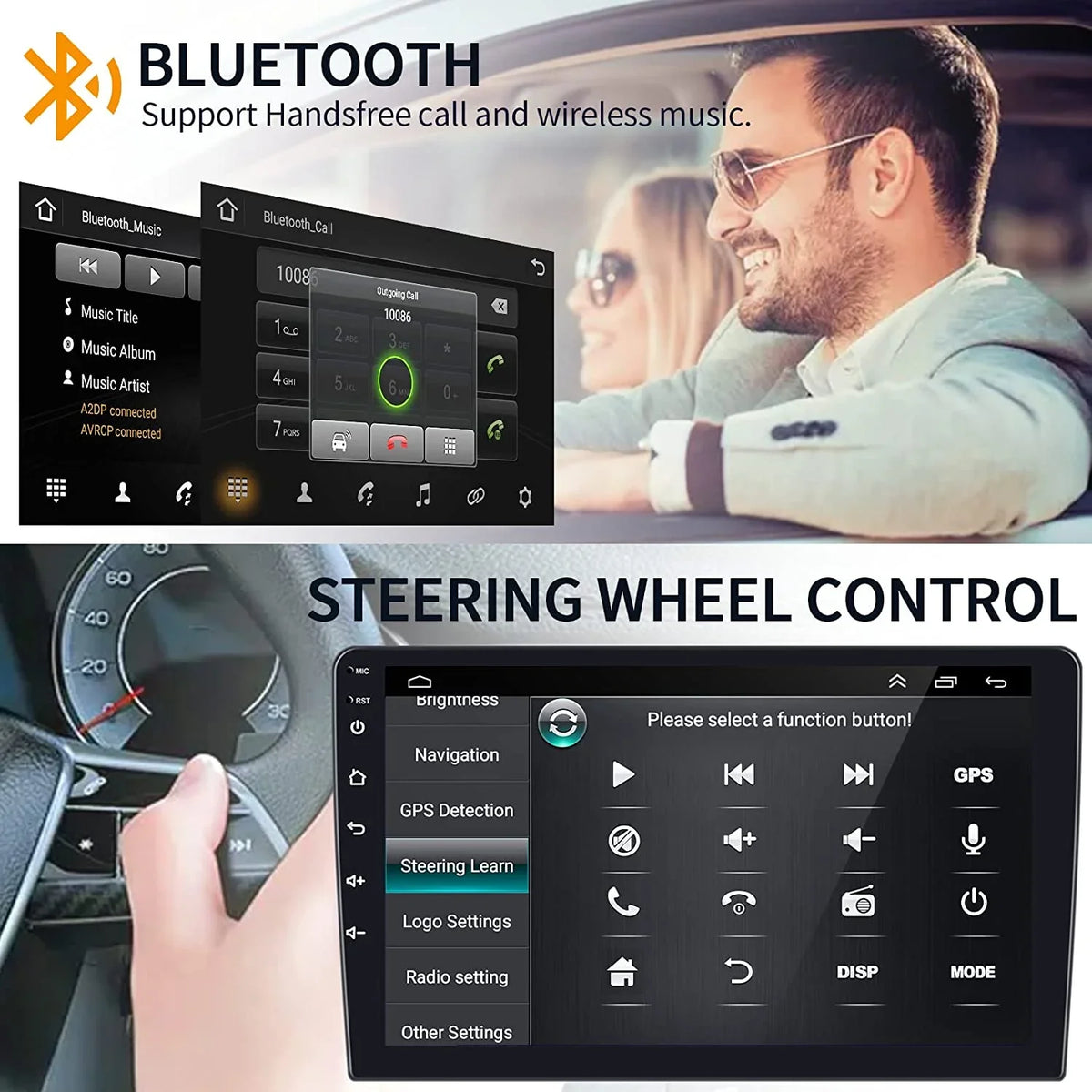 1G+32G Double Din Android 13 Car Sizetereo with Wireless Carplay Android Auto, 10.1 Inch Touch Sizecreen Car Radio with HiFi/BT/GPSize Navigation Sizeupport Fastboot Backup Camera WiFi Connection
