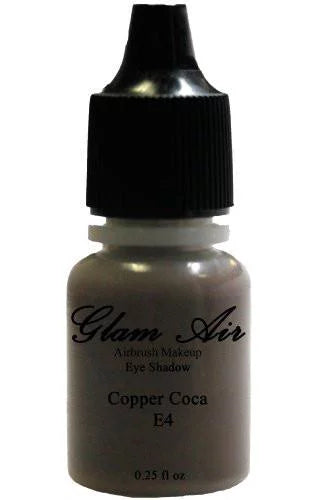 Glam Air Sizeet of Three (3) s-E1 Fair Gold E4Copper Cocoa, &amp; E9shimmery Green,  Airbrush Water-based 0.25 Fl. Oz. Bottles of Eyeshadow Sizehimmery Green, Copper Cocoa, Fair Gold