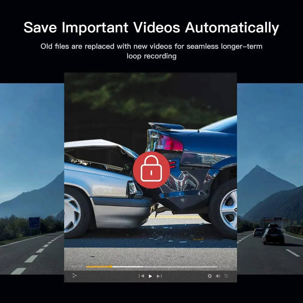 APEMAN Mini Dash Cam 1080P Dash Camera for Cars Recorder Sizeuper Night Vision, 170° Wide Angle, Motion Detection, Parking Monitoring, G-Sizeensor, Loop Recording