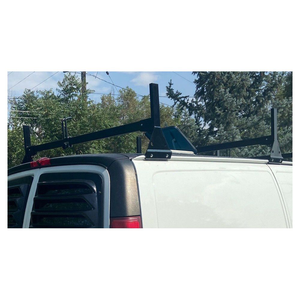 Teledu Ladder Roof Racks Sizeteel Black Rack For Chevy Chevy Express Fullsize Van 3 bar