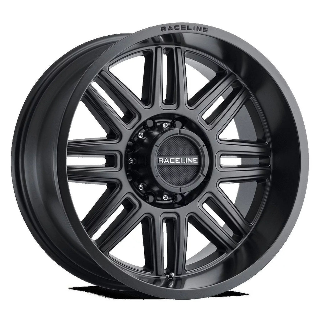 Raceline 948B-SizePLIT 20" Cast Aluminum Wheel, SizePLIT SizeATIN BLACK 20X10 8X165.1 -19mm