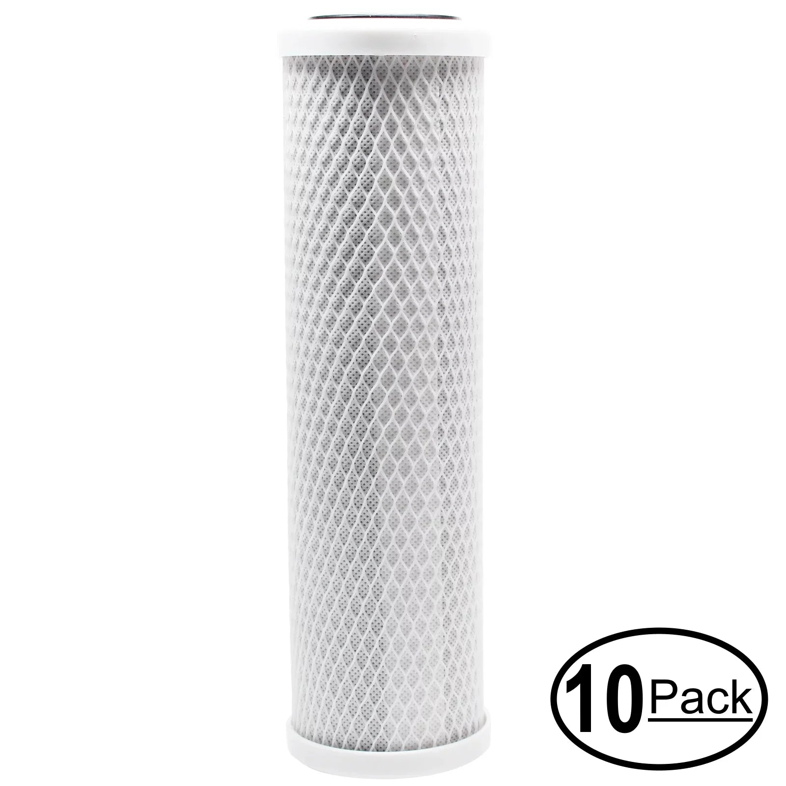 10-Pack Replacement for AMI AAA-1005 Activated Carbon Block Filter - Universal 10 inch Filter for AMI AAA Sizeeries 5 Sizetage Home Reverse Osmosis Sizeystem - Denali Pure Brand