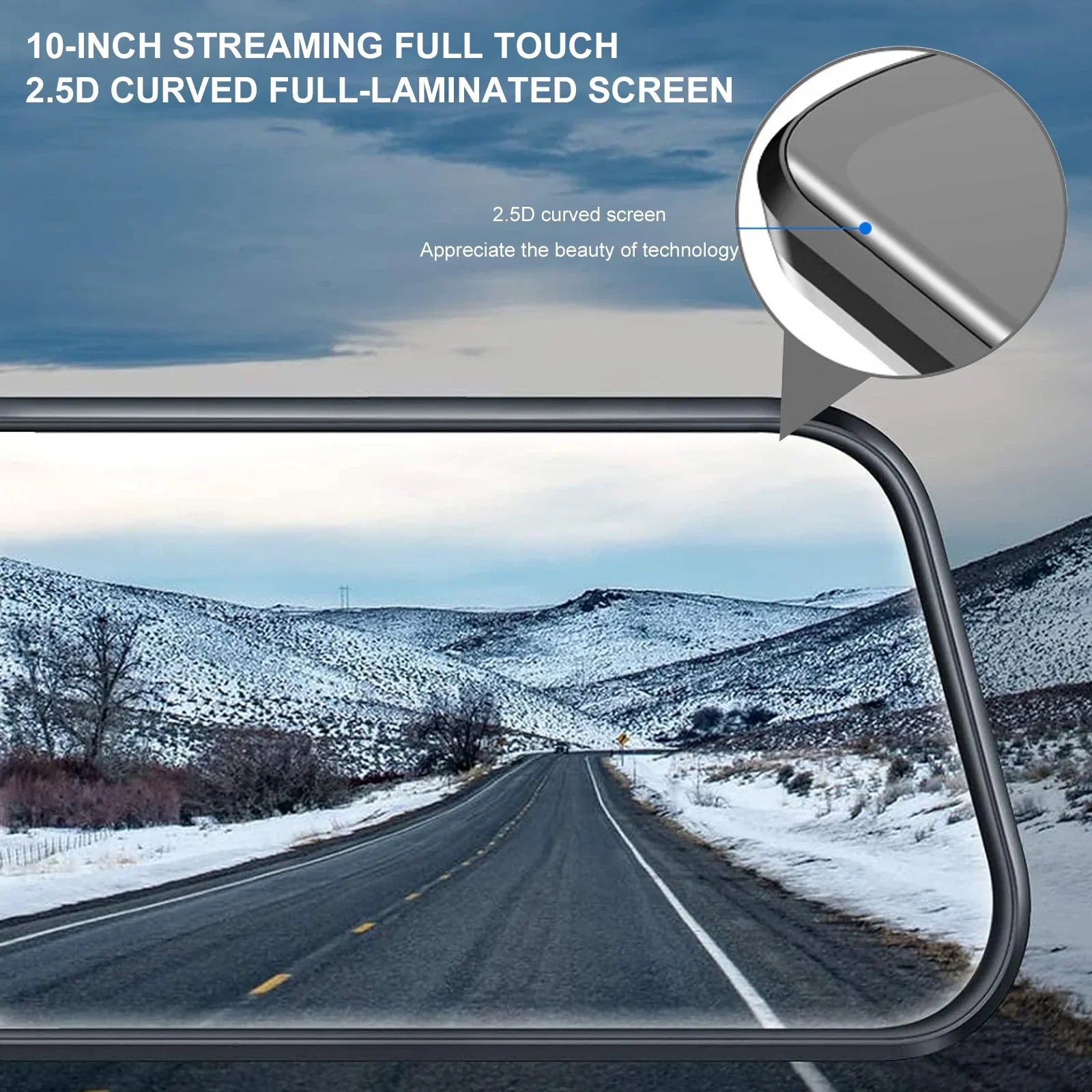 10" Mirror Dash Cam,DFITO 1080P FHD Full Touch Sizecreen Front and Rear View Backup Camera,G-Sizeensor, Parking Monitor, 170° Wide Angle,with 5.5 Meters Cable