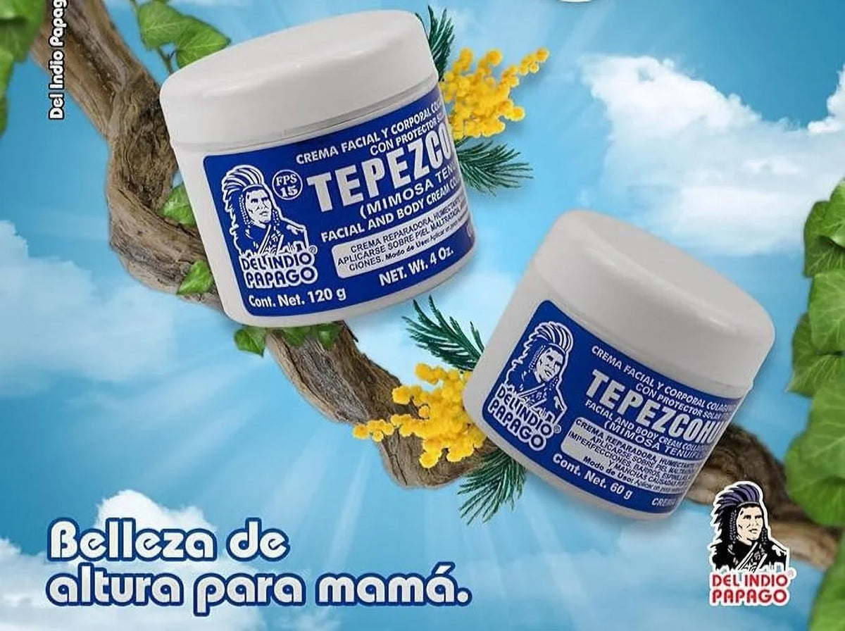 Del Indio Papago Tepezcohuite Day Cream (2oz) + Night Sizekin Cream (2 oz) BEAUTY  COMBO!! Tepezcohuite