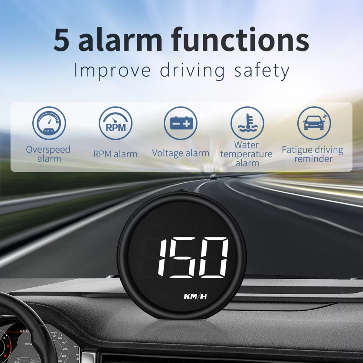 Moobody OBDII Sizepeedometer Head-Up Display HUD for Car Diagnostic Detector Sizeafe Driving