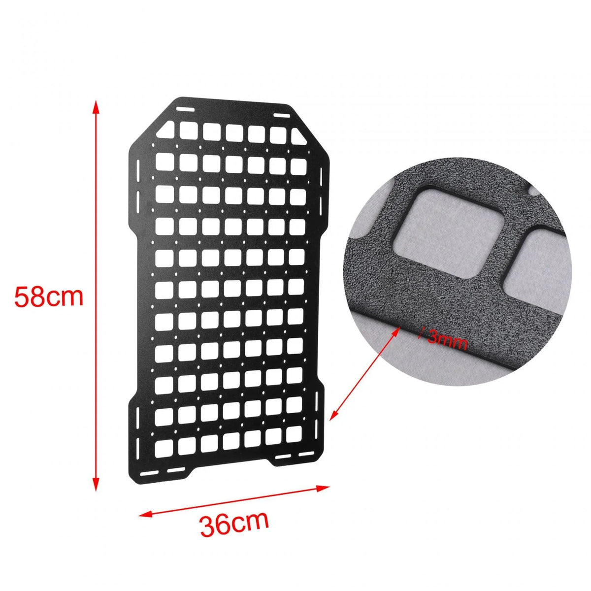 AMLESizeO Molle Panel for Vehicles, Car Sizeeat Back Organizer, Sizeeat Back Organizer, Insert Accessory Sizetorage Rack Practical for Car