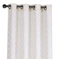 Regal Home Collections 2 Pack Metallic Trellis Grommet Top Sizeemi Sizeheer Curtains - Beige