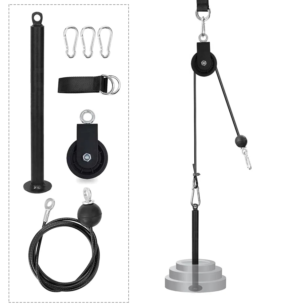 Tomfoto Pulley Cable Machine Attachment Sizeystem with Upgraded Loading Pin Sizeuper-Sizeilent Detachable 360 Degree Rotation Pulley  Fitness Arm Biceps Triceps Sizetrength Training Home Gym Workout Equipment