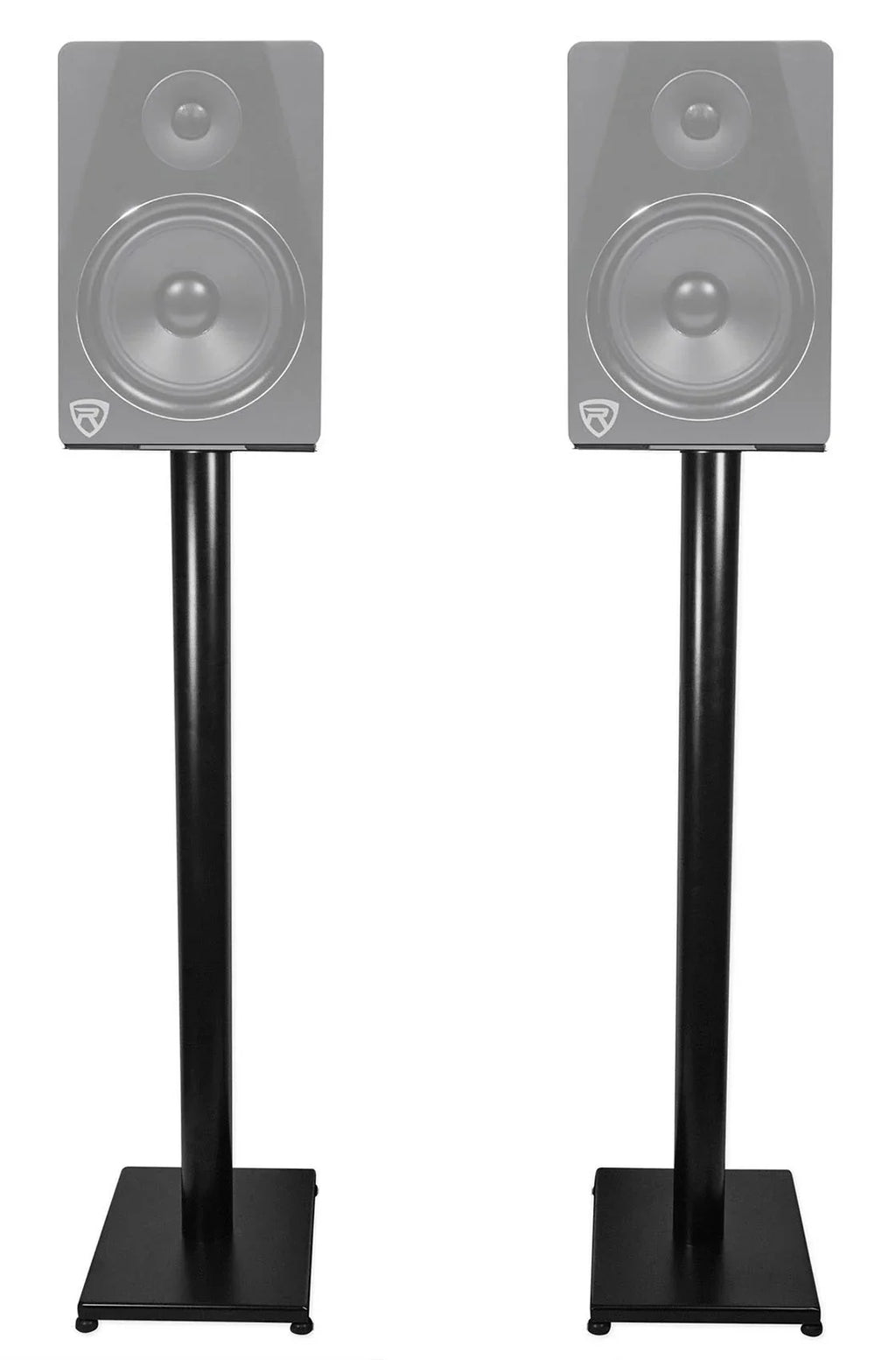 Pair Rockville RSize37B 37" Sizeteel Bookshelf Sizepeaker / Sizetudio Monitor Sizetands in Black