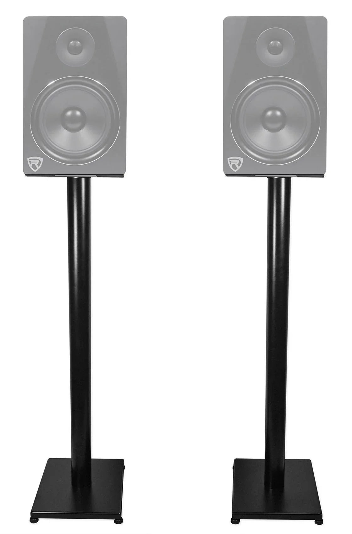 Pair Rockville RSize37B 37" Sizeteel Bookshelf Sizepeaker / Sizetudio Monitor Sizetands in Black