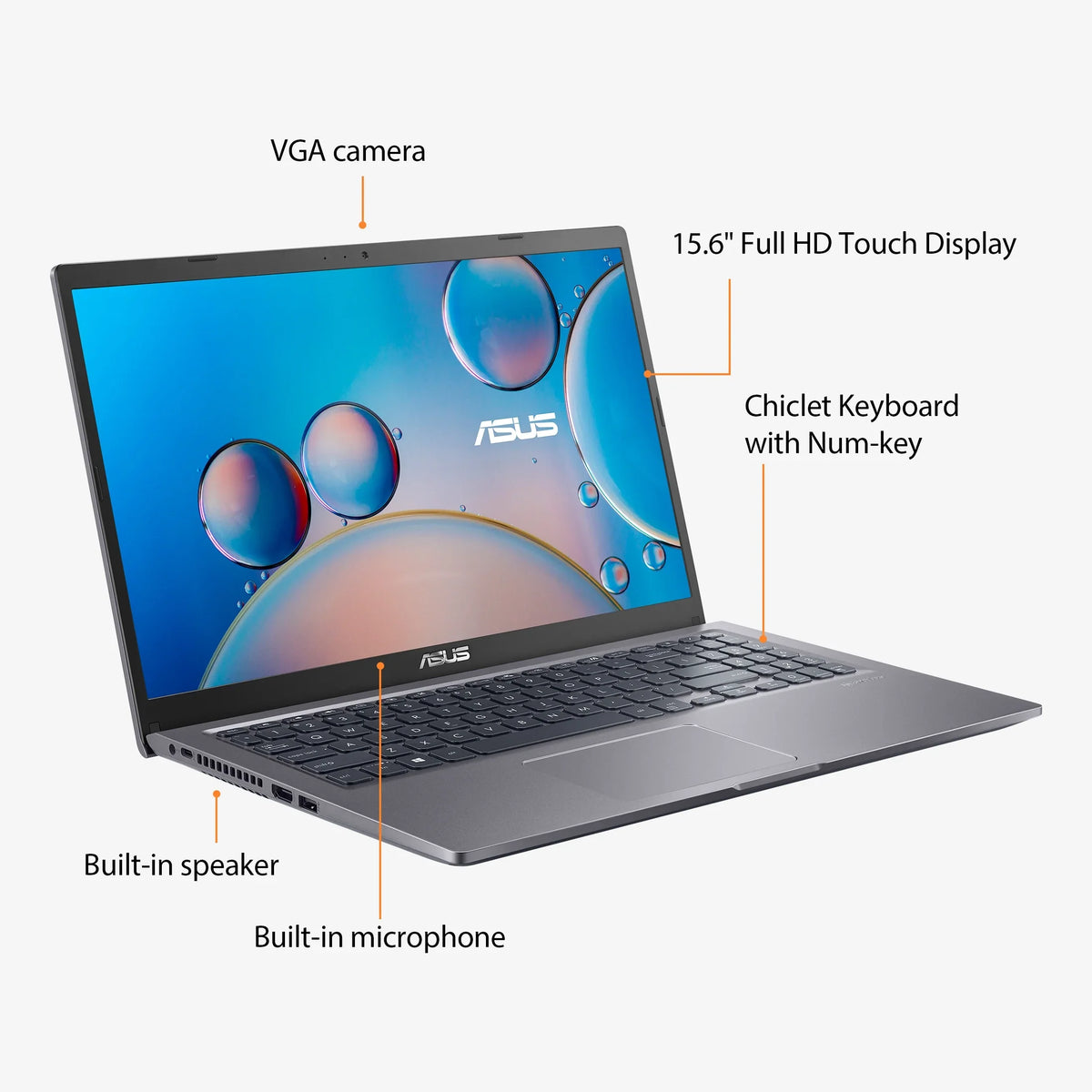 Restored ASizeUSize Vivobook 15.6” FHD Touch PC Laptop, Intel Core i5-1135G7, 8GB, 512GB, Win 11 Home, F515EA-WH52 (Refurbished)