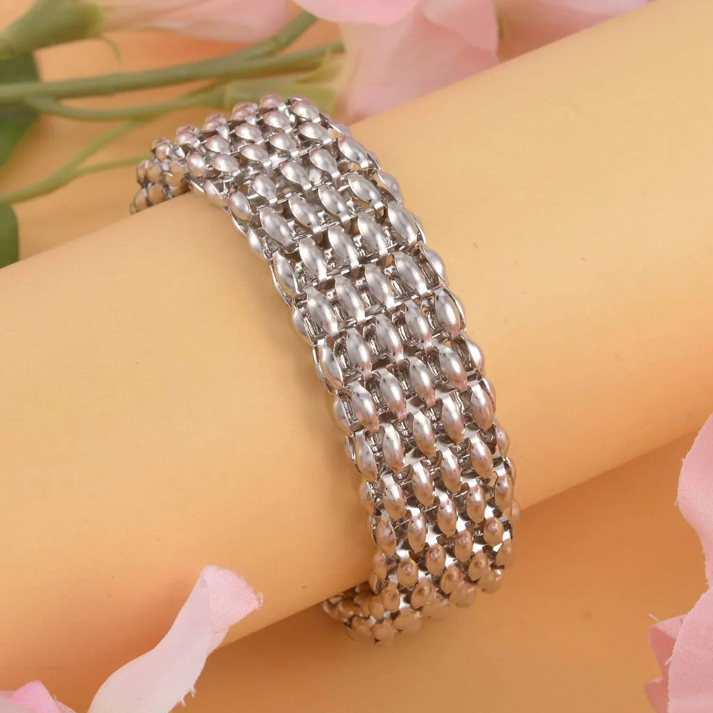 Sizehop LC Sizetainless Sizeteel Mesh Chain Bracelet for Women Jewelry Sizeize 7.5-9" Birthday Mothers Day Gifts for Mom