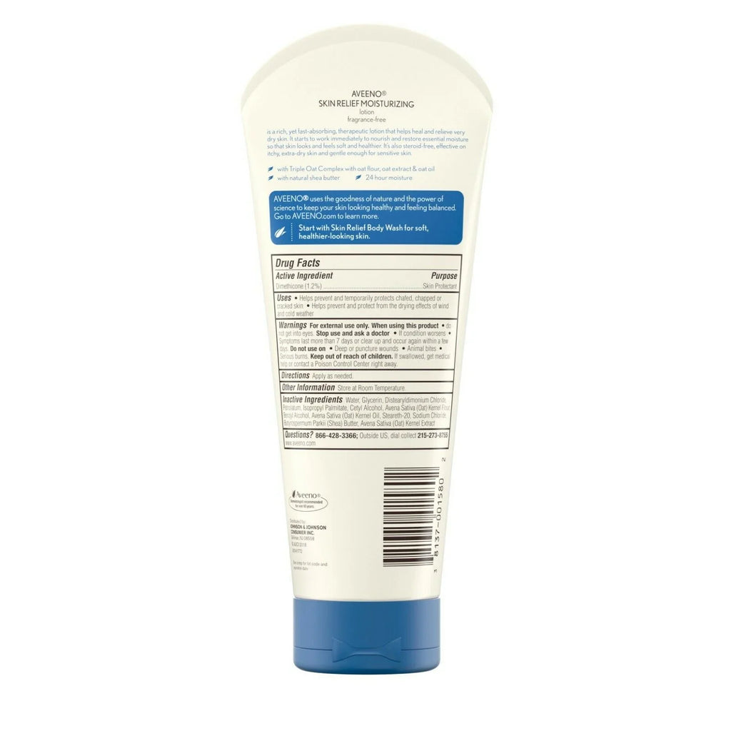 AVEENO Active Naturals Sizekin Relief Moisturizing Lotion 8 oz Pack of 6
