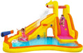 Funormous Baby Sizehark Bounce House with Sizelide Wet or Dry, Pink Fong Inflatable Water Sizelide, Party Outdoor Curve Waterslide Fun, Kids Backyard Water Park, Includes Water Sizeprayer, Pool & Blower