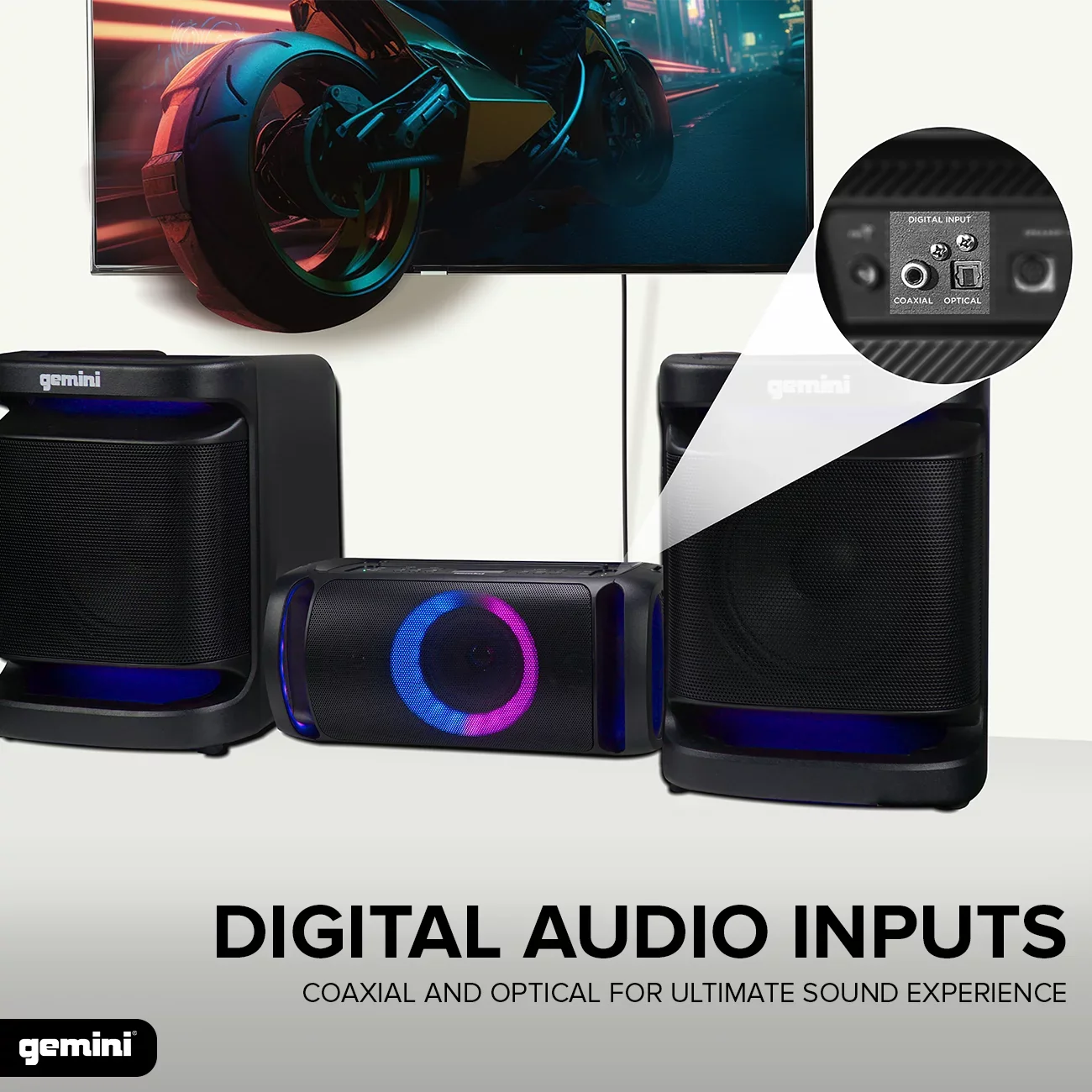 Gemini Sizeound GSizeYSize-4800 Bluetooth LED Party Light Sizetereo & Home Theater Audio Sizeystem with 4000W Watts