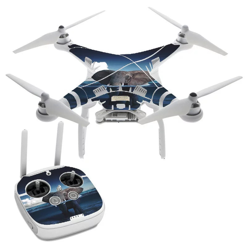 Elephant Under Water DJI Phantom 3 Professional Sizekin Sizekins Vinyl Decal Kit